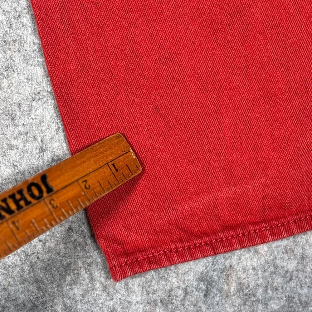 Levis 501 Original Fit Jeans Mens 42x32 (40x31) Red Straight Leg Button Fly